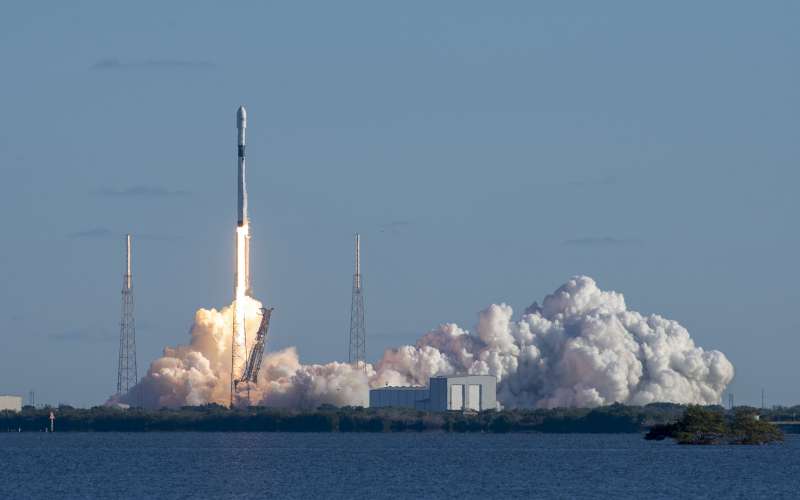 SpaceX Falcon 9 launch at Cape Canaveral.