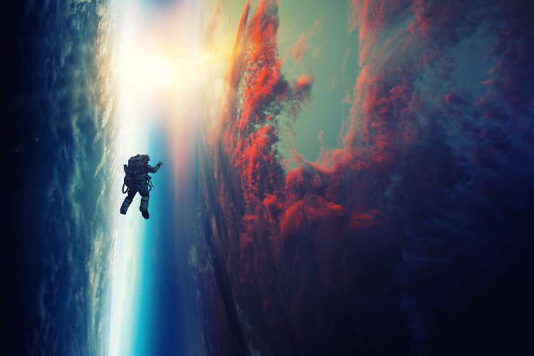 Astronaut in outer space