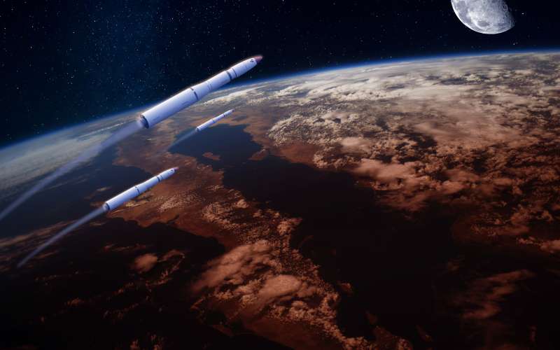 Hypersonic missiles over earth