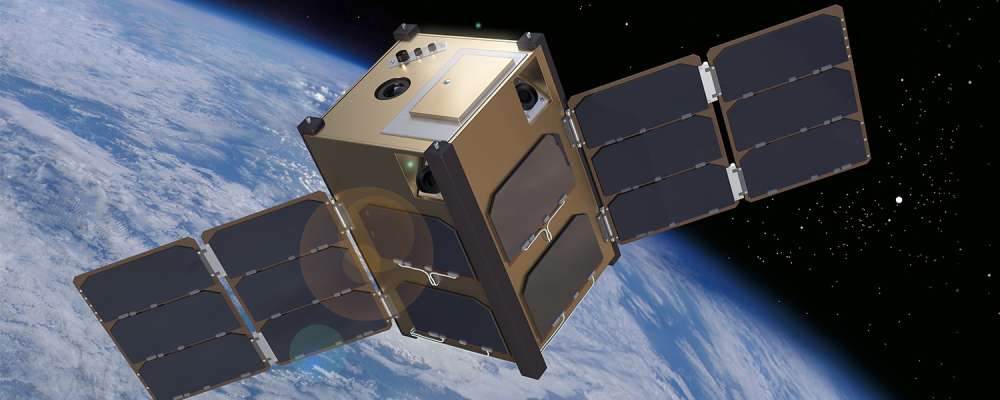 Picture of artist concept of an Aerocube in space