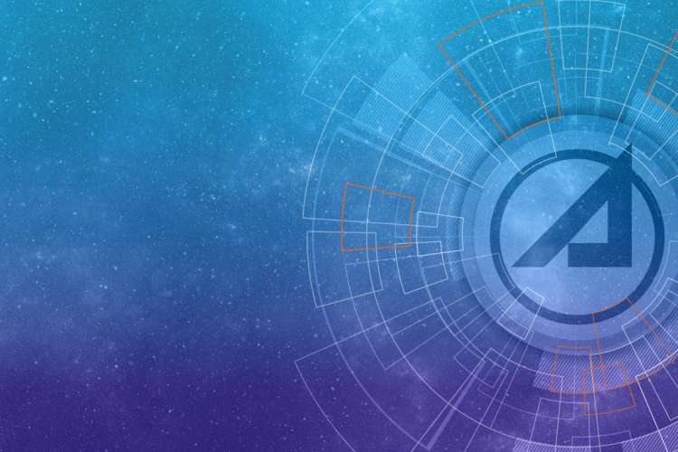 Aerospace logo with blue background