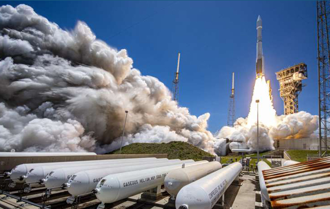 Image of rocket launching from launch pad