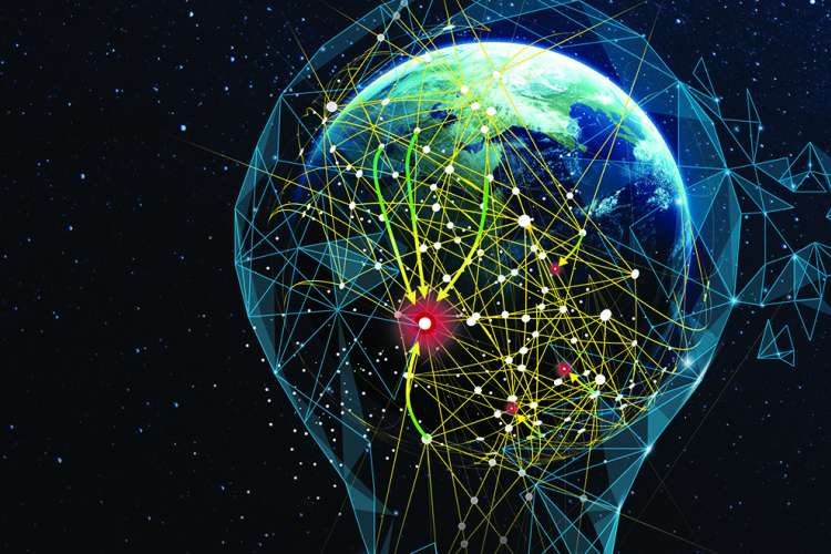 A view of Earth from space. 