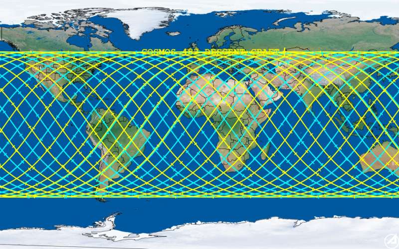 CORDS prediction of Venera 5 descent as of March 5