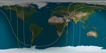 Iridium 34 (ID#24969) Prediction Ground Track Image