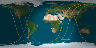 Minotaur Rocket Body (ID#29053) Prediction Ground Track Image