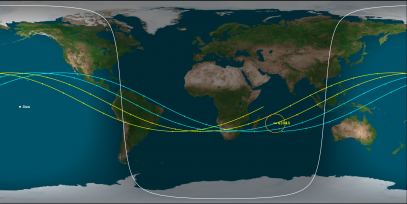 CZ-3B Rocket Body (ID#43040) Prediction Ground Track Image