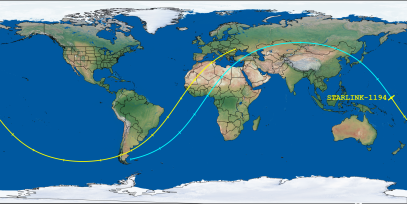 STARLINK-1194 (ID 45101) Reentry Prediction Image