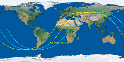 STARLINK-3317 (ID 50156) Reentry Prediction Image