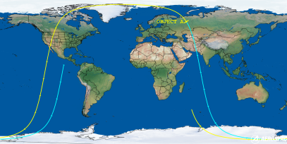OBJECT A (ID 51824) Reentry Prediction Image