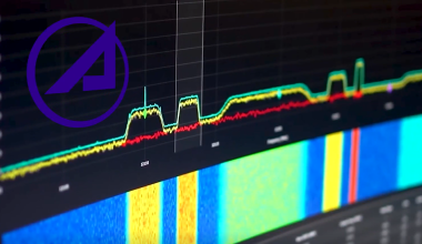Aerospace logo on top of computer screen with data comparisons