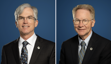 Left: Paul J. Selva, USAF (Ret.); Right: Retired space executive David W. Thompson
